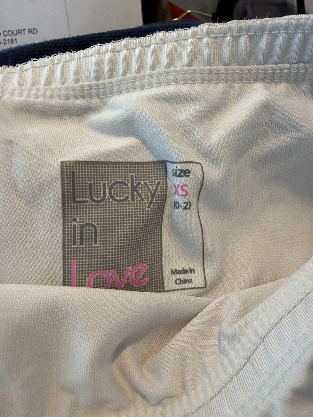 Lucky in Love White Mini Skirt with Multicolor Geo Fringe - Picture 2 of 4